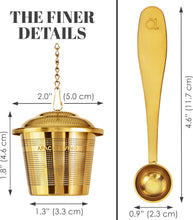 Load image into Gallery viewer, Tea Infuser Set of 2 with Tea Scoop & Drip Trays - 304 Stainless Steel Ultra Fine Mesh Loose Leaf Tea Strainer