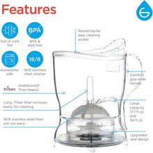 Load image into Gallery viewer, Aberdeen Smart Tea Maker Bpa-Free Tea Infuser Clear 17.7 Oz (525Ml) | Drip-Free Bottom Dispenser, Coaster, Easy Brewing, Simple Cleanup, Tritan Build, Loose-Leaf Steeping, Stylish Design
