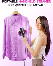 Load image into Gallery viewer, 2 in 1 Handheld Garment Steamer and Iron for Clothes Travel Size | 1200W,15S Fast Heat-Up,Large Ceramic Heat Panel,Fabric Wrinkle Remover for Home,110V-120V
