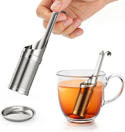 Tea Infuser for Loose Leaf Tea, Stainless Steel Fine Mesh Tea Strainer | 2-In-1 Loose Leaf Tea Steeper,  Tea Filter & Scoop with Long Handle, Easy Fill Reusable Single Cup Tea Ball