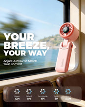 Load image into Gallery viewer, Portable Handheld Turbo Fan, 5 Gear Wind, Battery Operated, up to 12 Working Hours, 3 in 1 Hand Fan with Air Turbo Tech Cooling Fan for Outdoor Activities, Travel, Working
