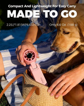 Load image into Gallery viewer, Portable Handheld Turbo Fan, 5 Gear Wind, Battery Operated, up to 12 Working Hours, 3 in 1 Hand Fan with Air Turbo Tech Cooling Fan for Outdoor Activities, Travel, Working
