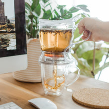 Load image into Gallery viewer, Aberdeen Smart Tea Maker Bpa-Free Tea Infuser Clear 17.7 Oz (525Ml) | Drip-Free Bottom Dispenser, Coaster, Easy Brewing, Simple Cleanup, Tritan Build, Loose-Leaf Steeping, Stylish Design
