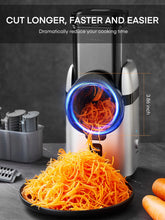 Load image into Gallery viewer, Electric Grater, 3.74‘’ Extra Large Feeding Port, 5 in 1 Electric Vegetable Slicer for Cheese, Fruits, Vegetables
