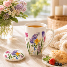 Load image into Gallery viewer, Tea Mug with Infuser and Lid,18 Ounce Ceramic Loose Leaf Cup Steeper | Lead-Free Glaze for Tea Lovers
