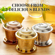 Load image into Gallery viewer, Tea Infuser Set of 2 with Tea Scoop &amp; Drip Trays - 304 Stainless Steel Ultra Fine Mesh Loose Leaf Tea Strainer
