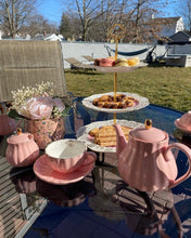 Load image into Gallery viewer, Sweejar Porcelain Tea Sets British Royal Series, 8 OZ Cups &amp; Saucer Service for 6, with Teapot Sugar Bowl Cream Pitcher Teaspoons and Tea Strainer, Suitable for High Tea, Wedding, Party (Pink)
