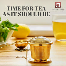 Load image into Gallery viewer, Tea Infuser Set of 2 with Tea Scoop &amp; Drip Trays - 304 Stainless Steel Ultra Fine Mesh Loose Leaf Tea Strainer
