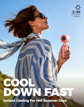 Load image into Gallery viewer, Portable Handheld Turbo Fan, 5 Gear Wind, Battery Operated, up to 12 Working Hours, 3 in 1 Hand Fan with Air Turbo Tech Cooling Fan for Outdoor Activities, Travel, Working
